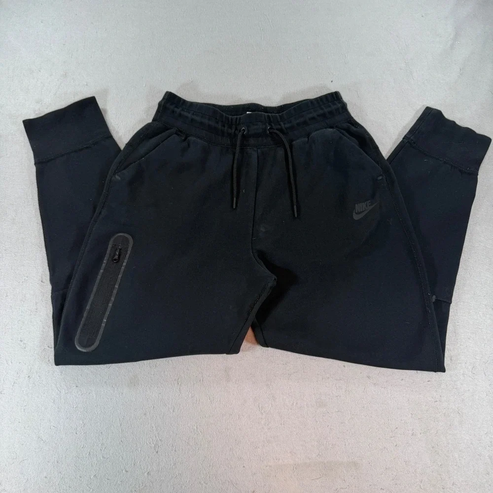 Nike Tech Fleece Joggers Black Slim Tapered Sweatpants Men's XL CU4495-010